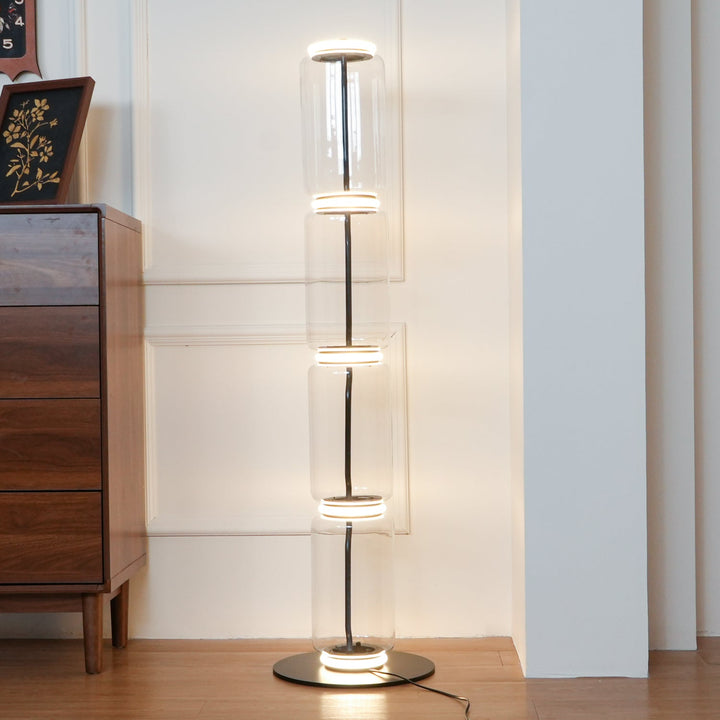 Bambu Glas Golvlampa