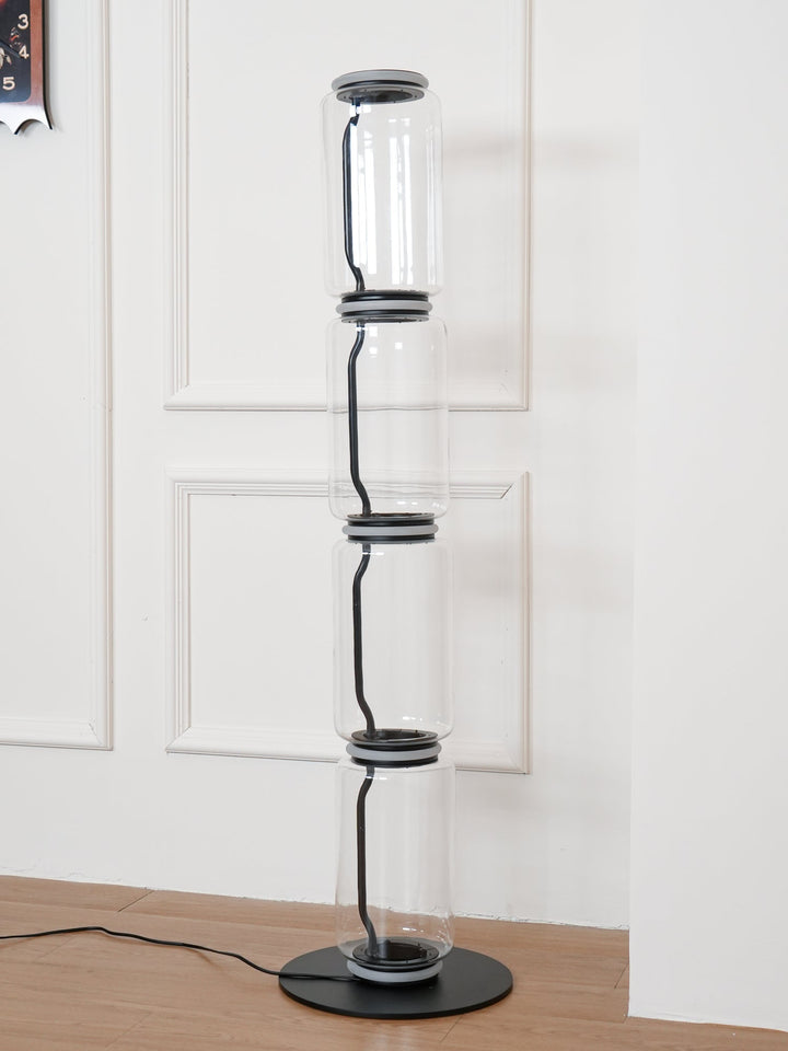 Bambu Glas Golvlampa