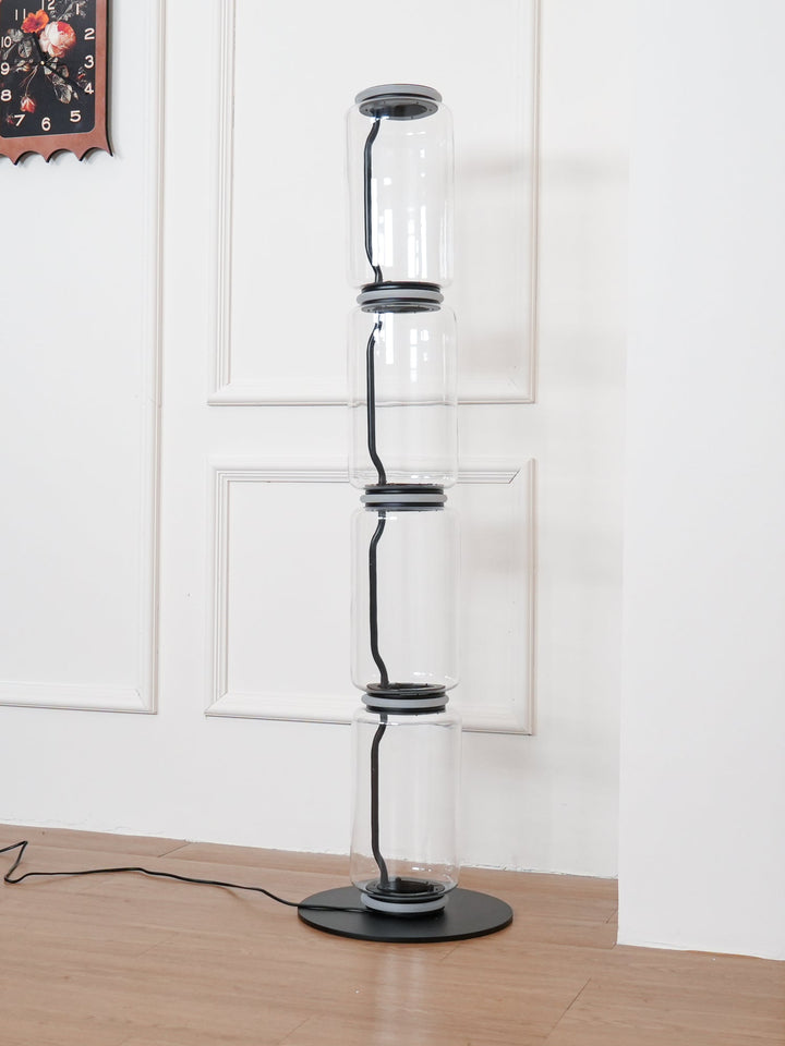 Bambu Glas Golvlampa