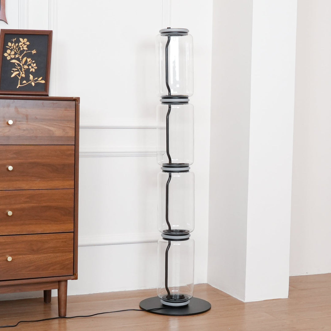Bambu Glas Golvlampa