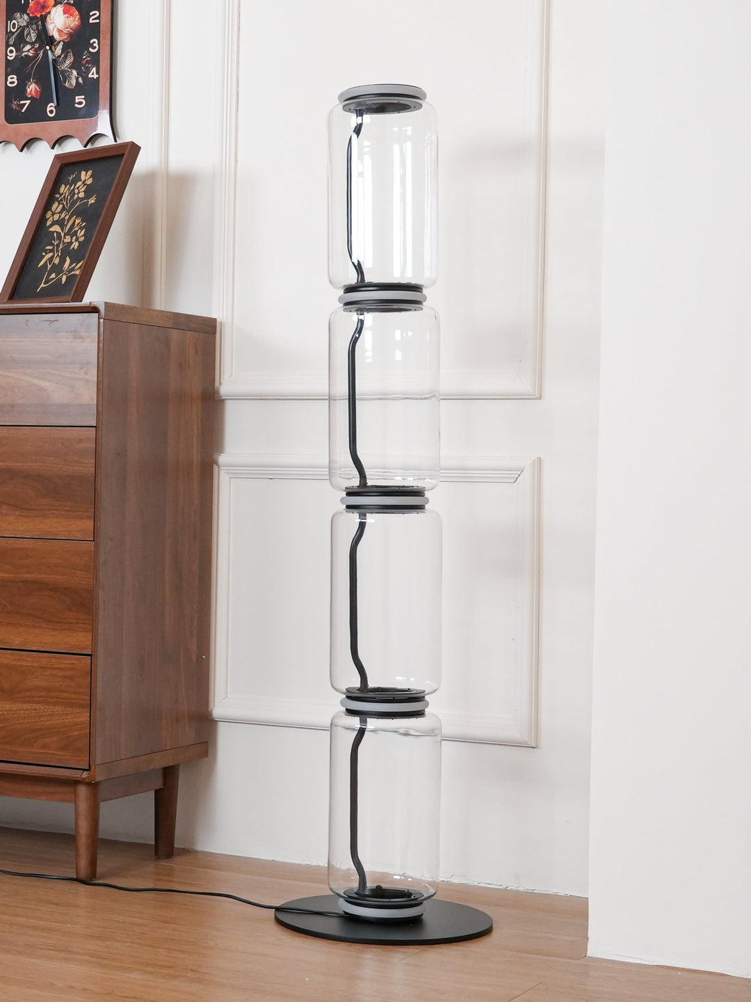 Bambu Glas Golvlampa