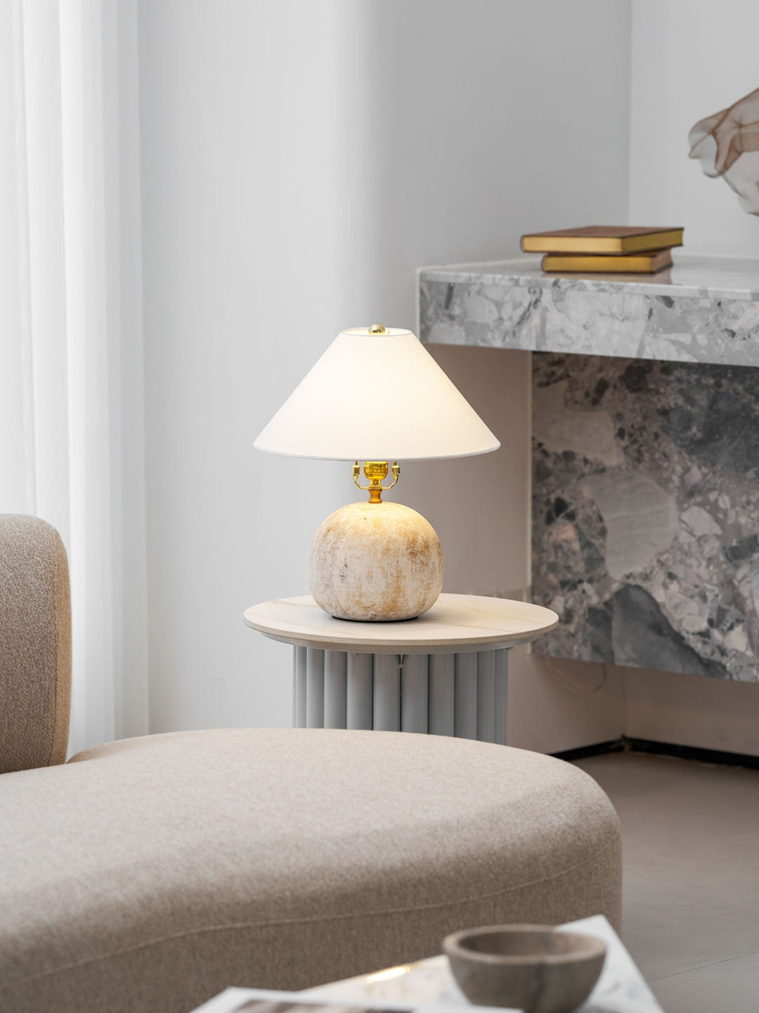 Bordslampa vid stranden