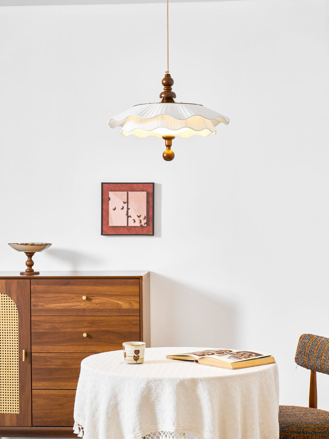 Belle Epoque Plisserad Hänglampa