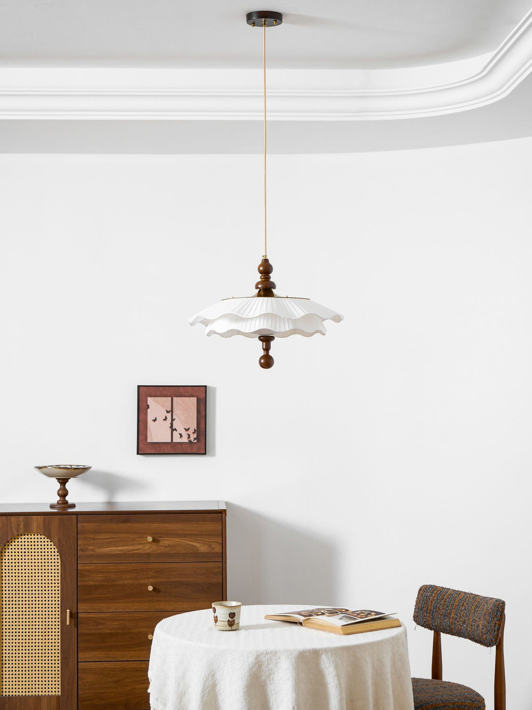 Belle Epoque Plisserad Hänglampa