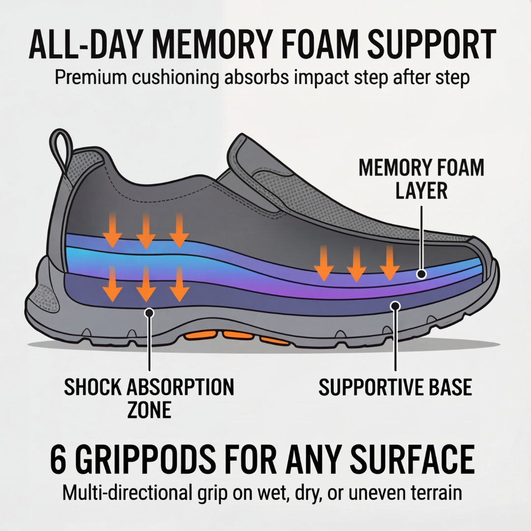 Stridex - Bezsznurowe ortopediska sneakers