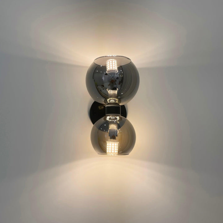 Rund pärlvägglampa