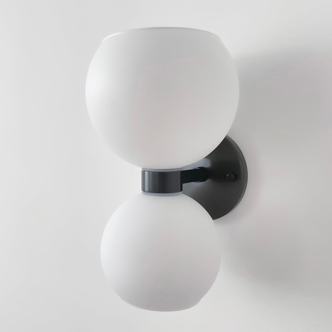 Rund pärlvägglampa