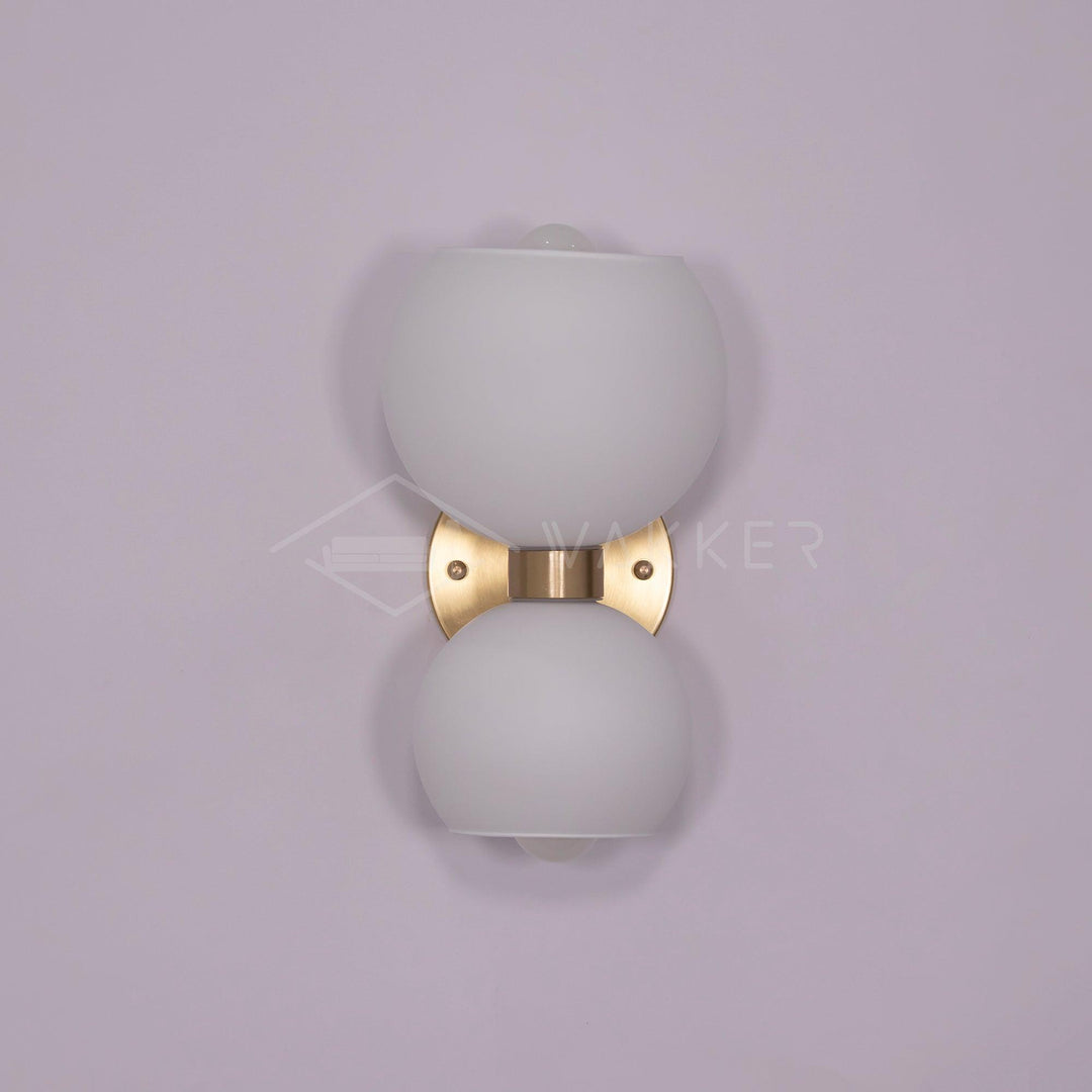 Rund pärlvägglampa