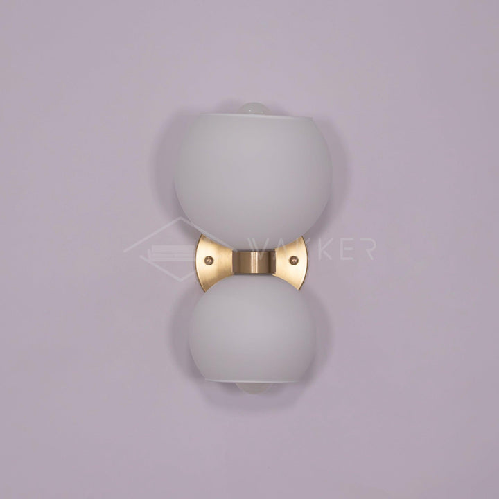 Rund pärlvägglampa