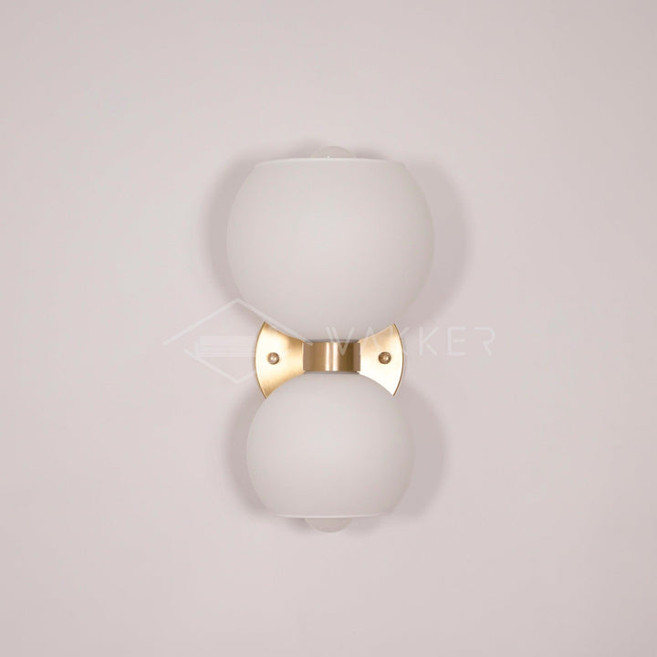 Rund pärlvägglampa