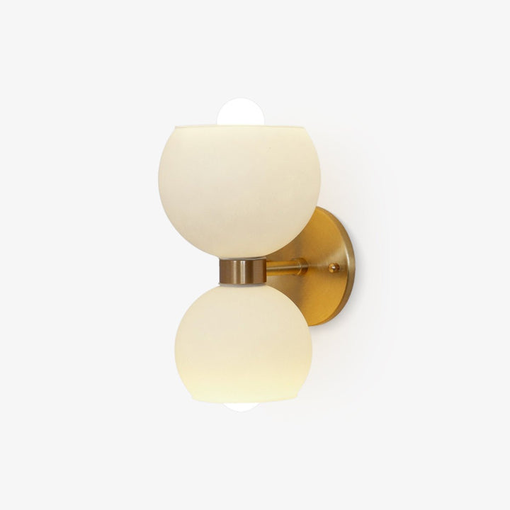 Rund pärlvägglampa