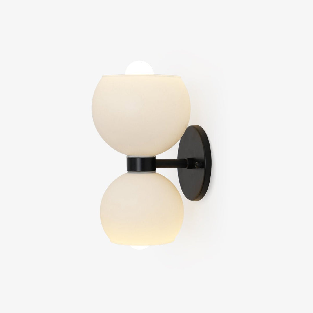 Rund pärlvägglampa