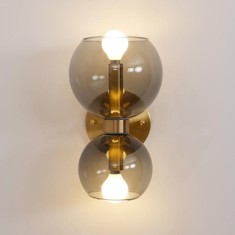 Rund pärlvägglampa