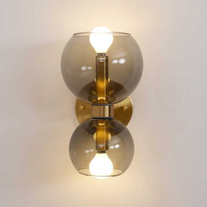 Rund pärlvägglampa