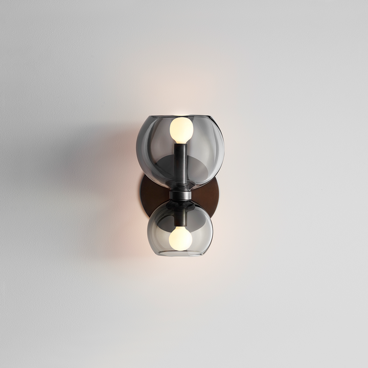 Rund pärlvägglampa