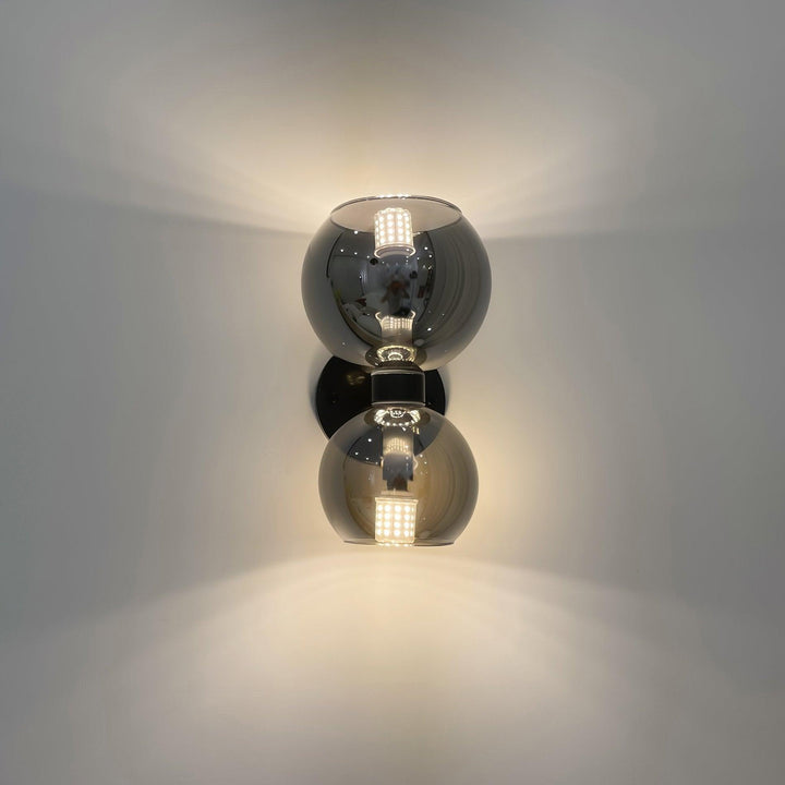 Rund pärlvägglampa