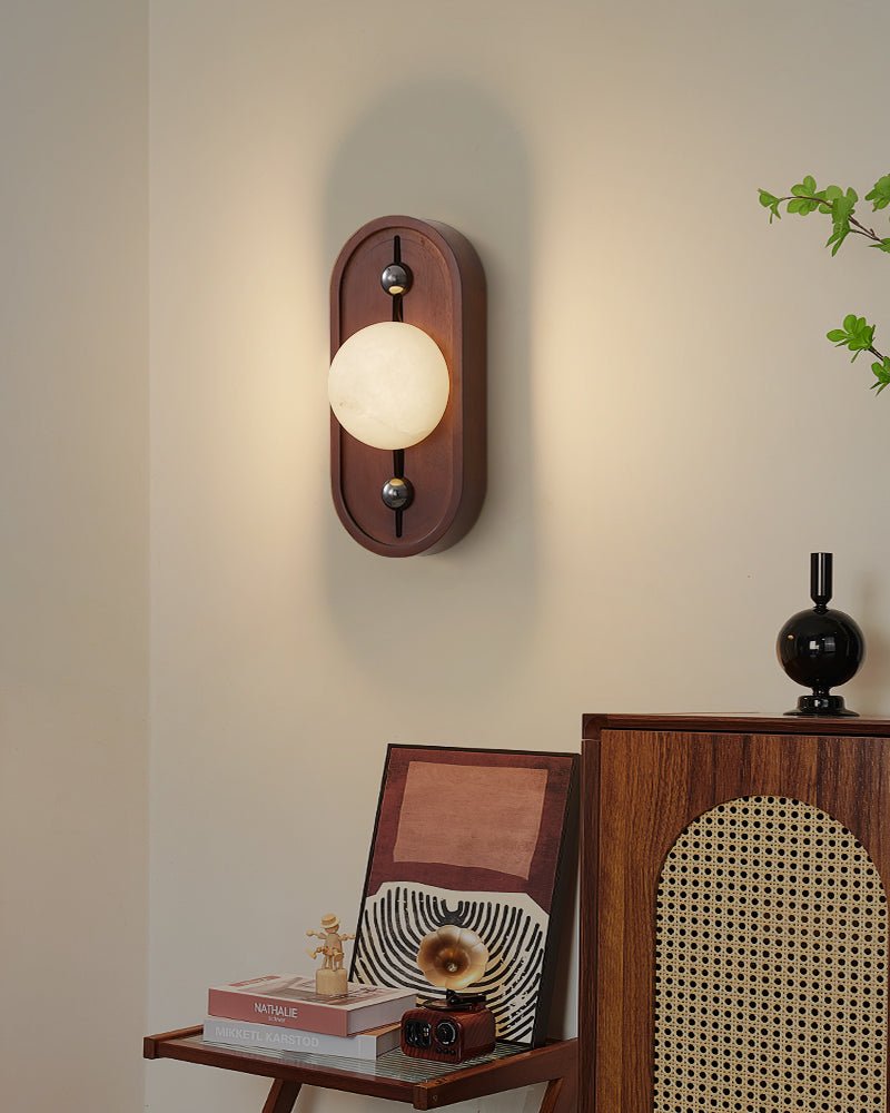 Bezel Alabaster Vägglampa