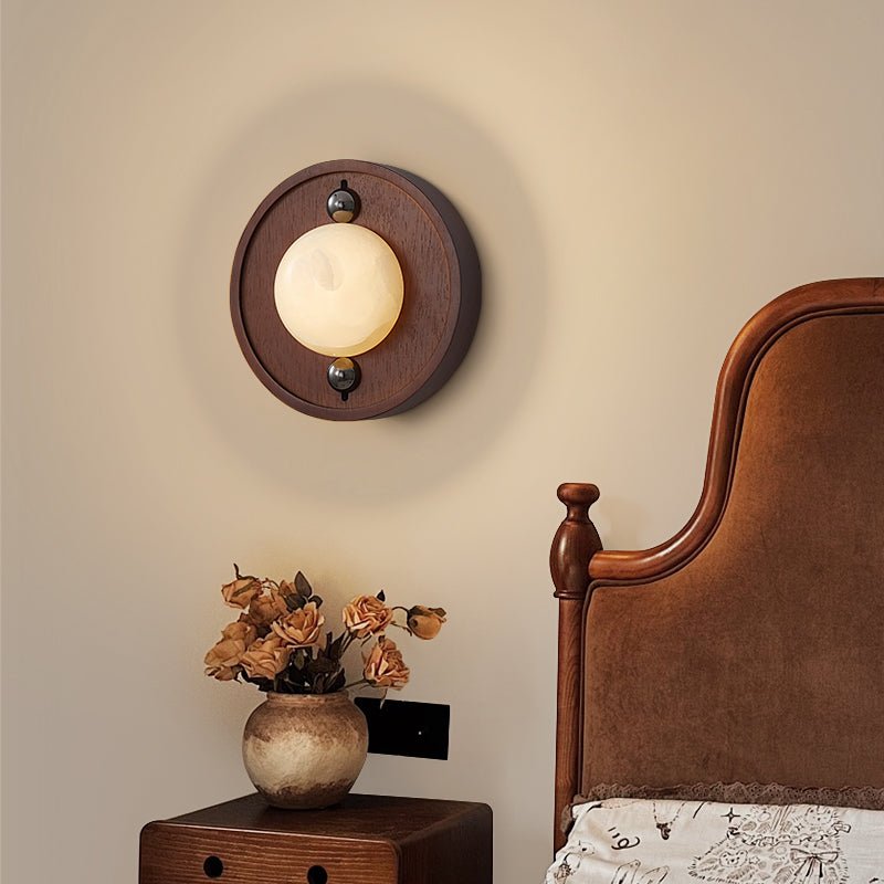 Bezel Alabaster Vägglampa