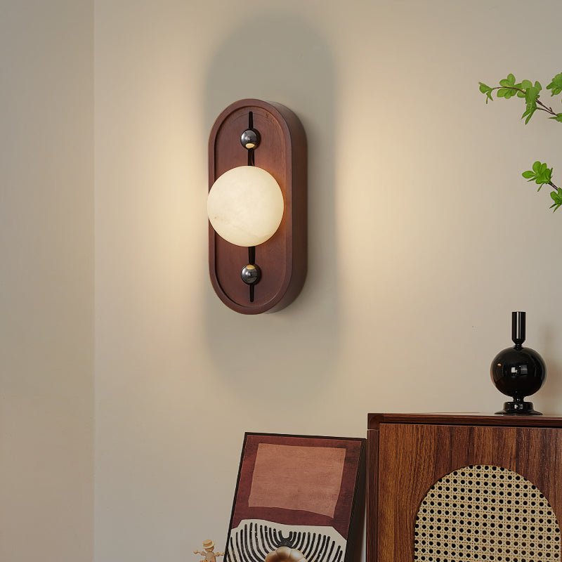 Bezel Alabaster Vägglampa