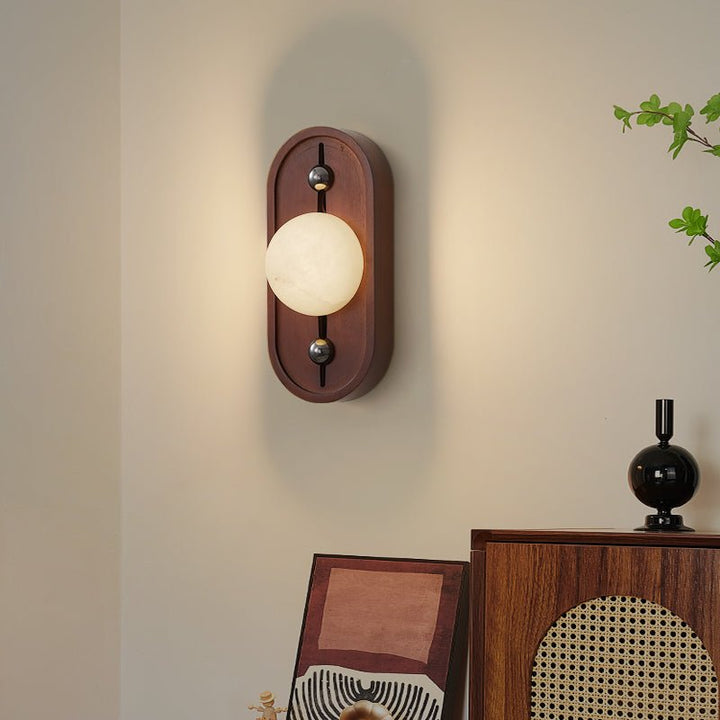 Bezel Alabaster Vägglampa