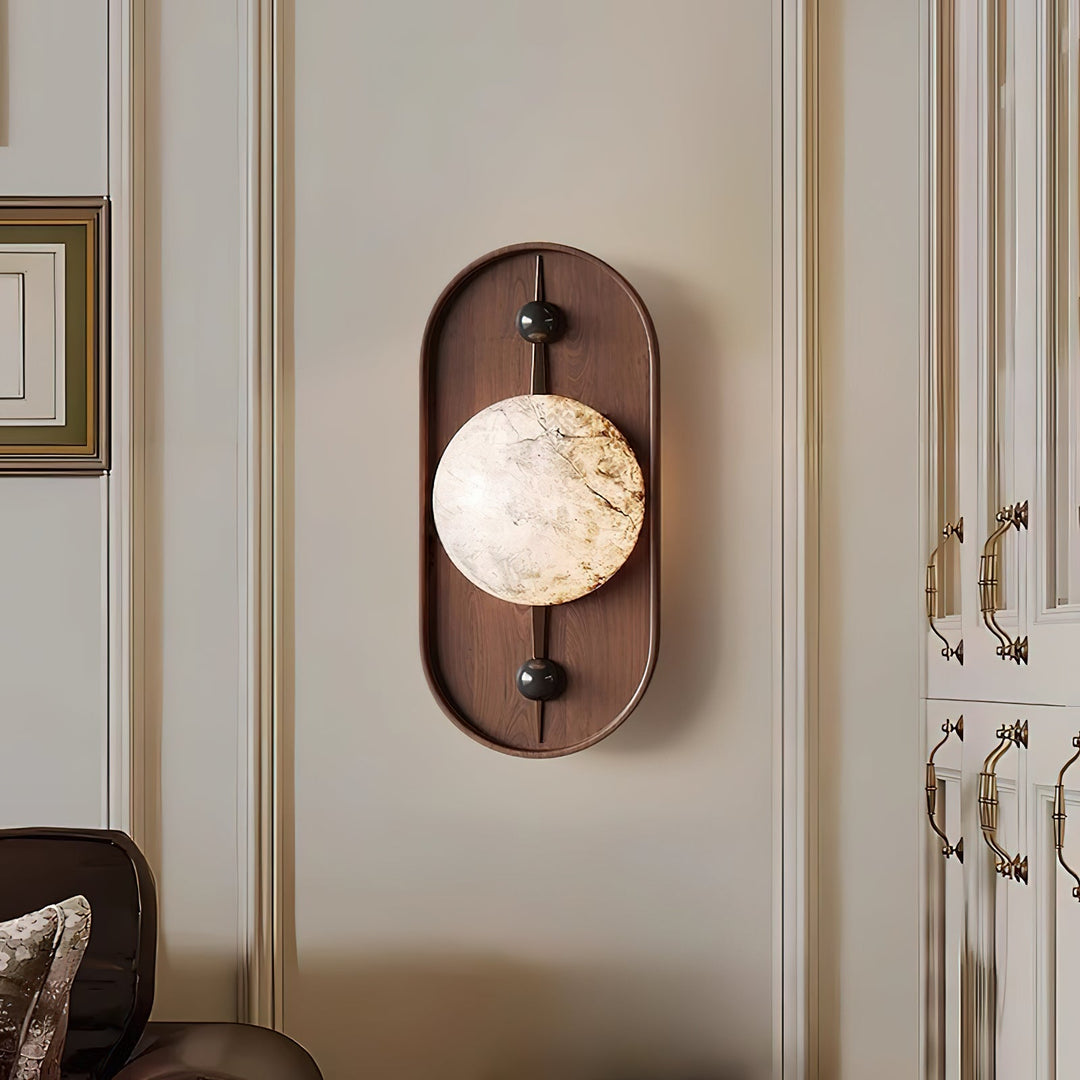 Bezel Alabaster Vägglampa