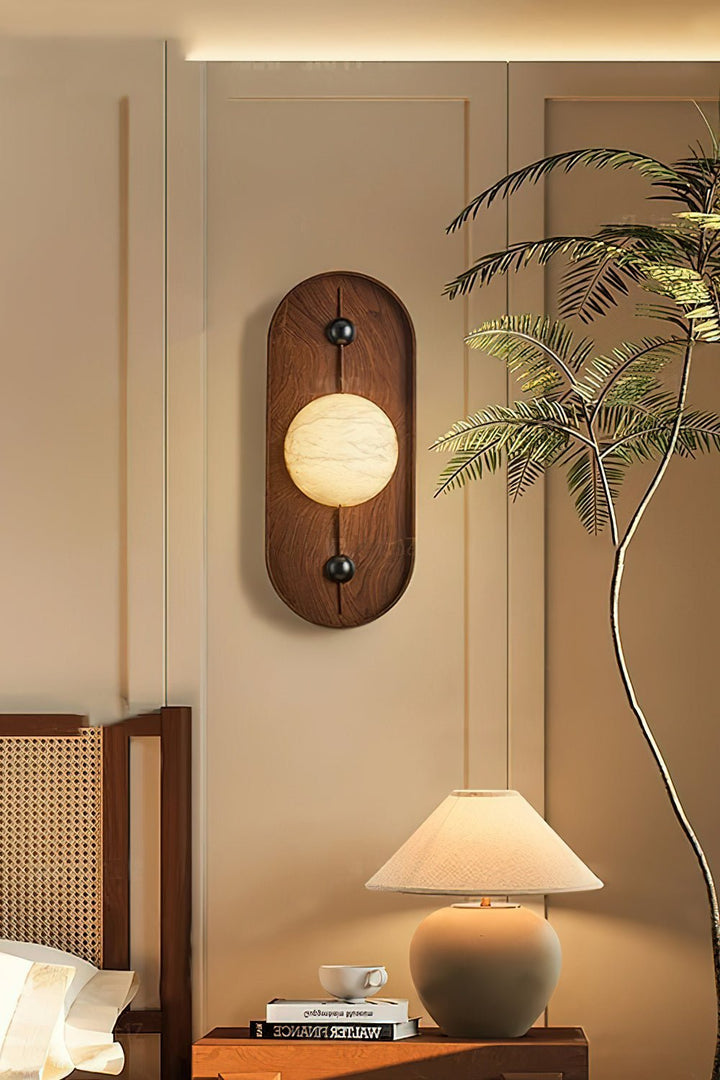Bezel Alabaster Vägglampa