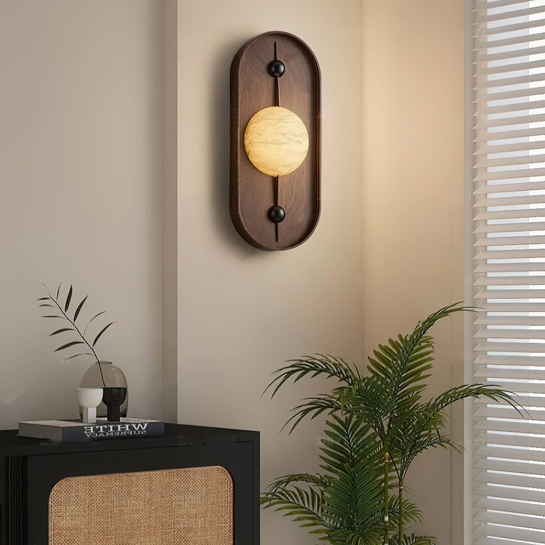 Bezel Alabaster Vägglampa