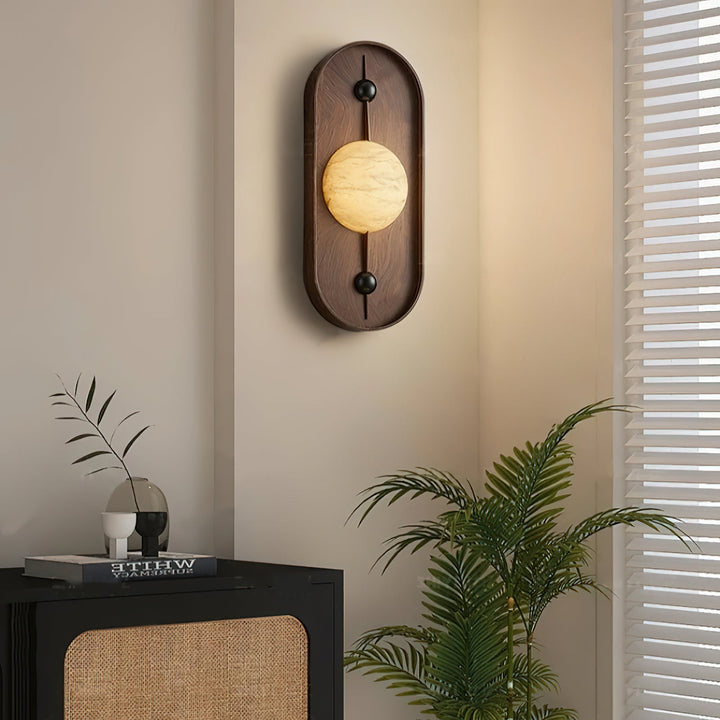Bezel Alabaster Vägglampa