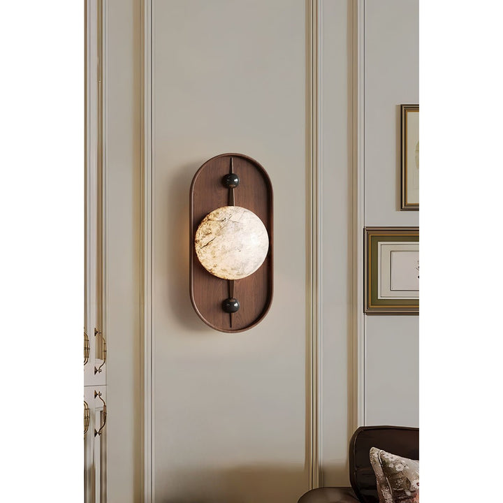 Bezel Alabaster Vägglampa