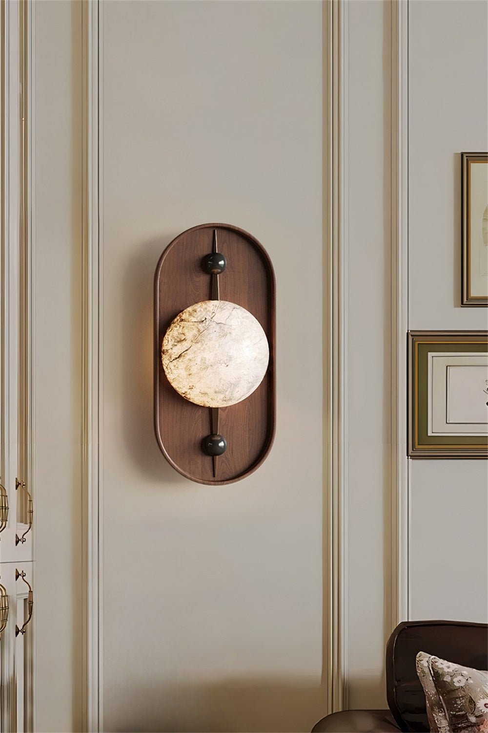 Bezel Alabaster Vägglampa