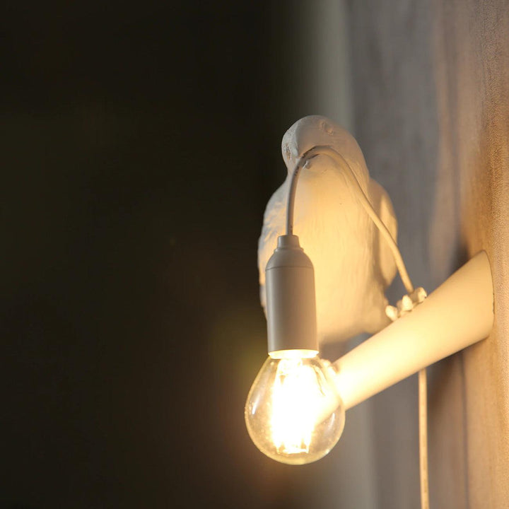 Fågel Vägglampa