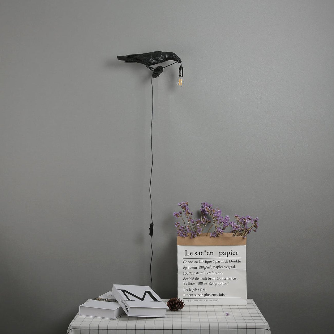 Fågel Vägglampa