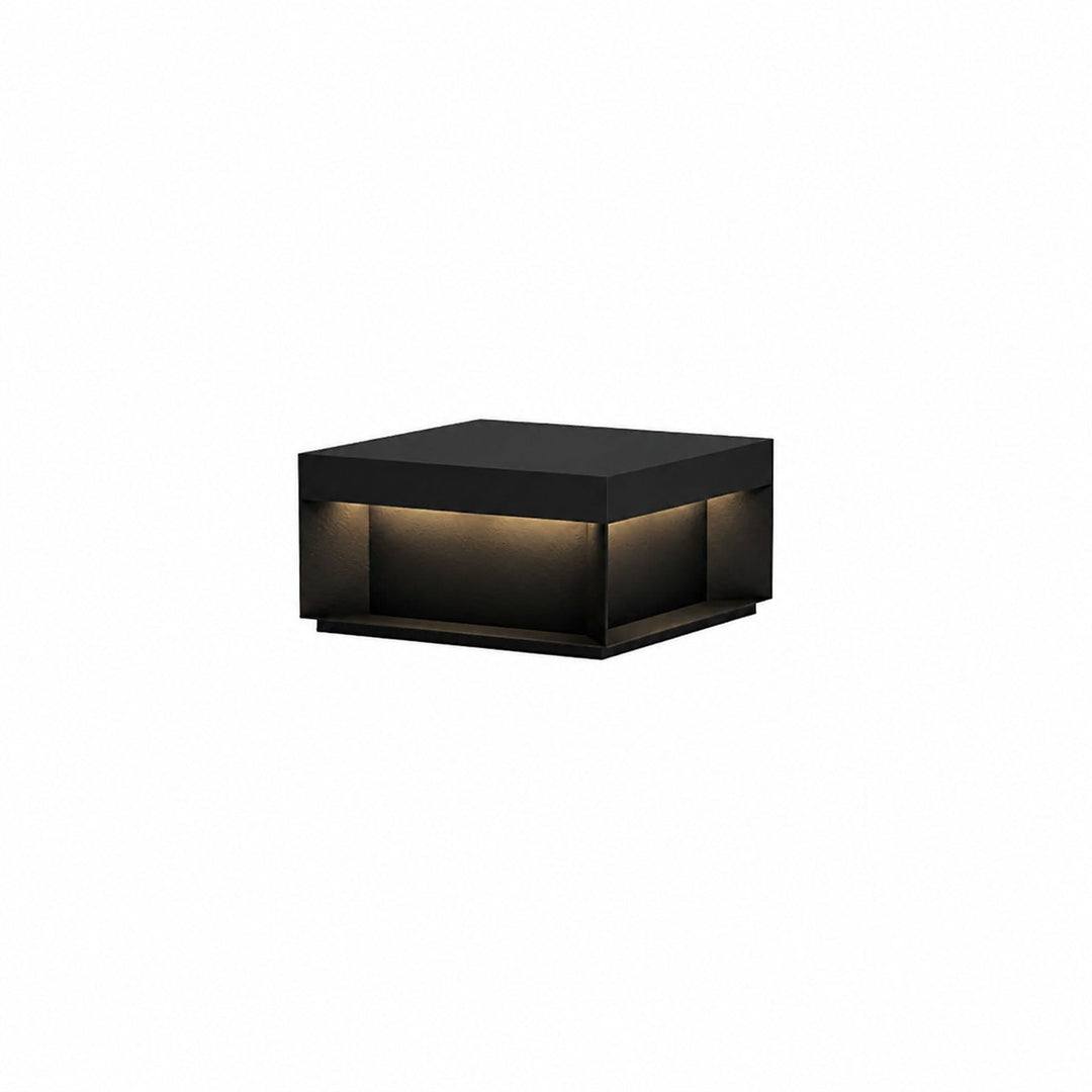 Svart Box Utomhus Postlampa