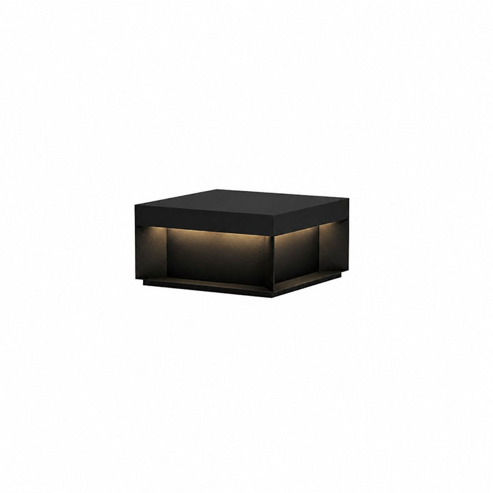 Svart Box Utomhus Postlampa