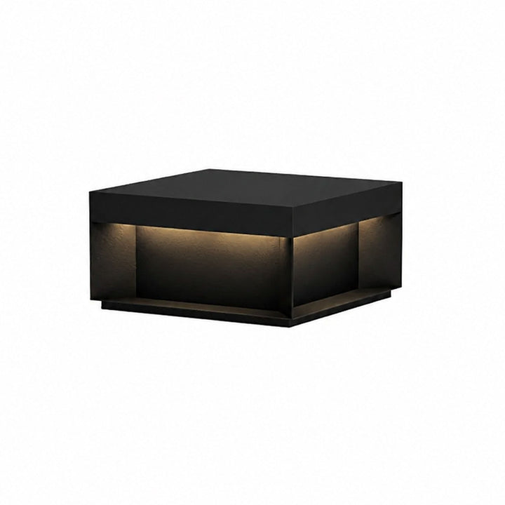 Svart Box Utomhus Postlampa