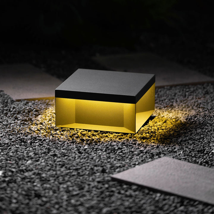 Svart Box Utomhus Postlampa