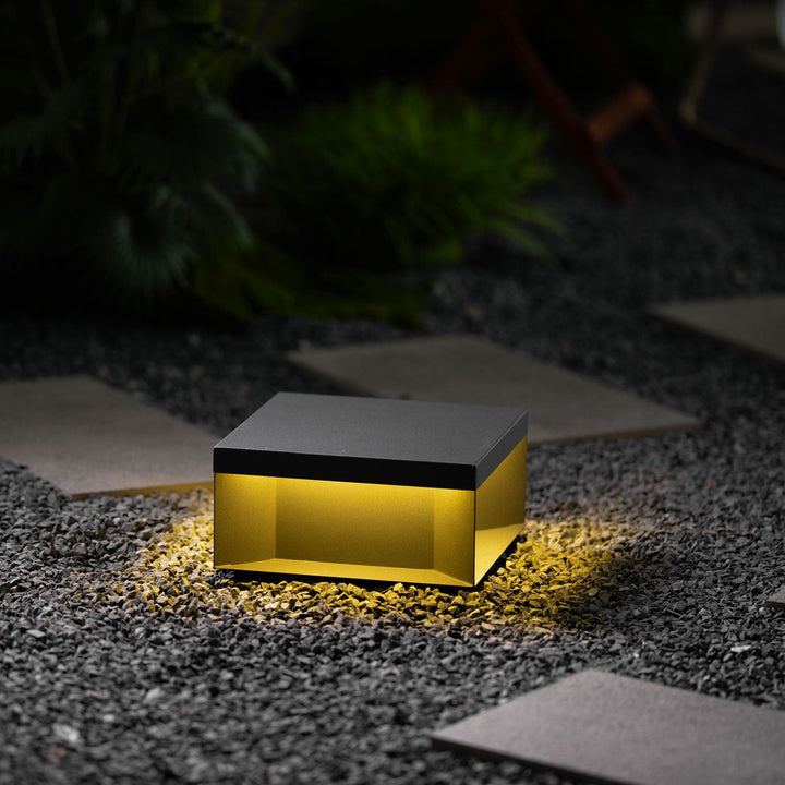 Svart Box Utomhus Postlampa