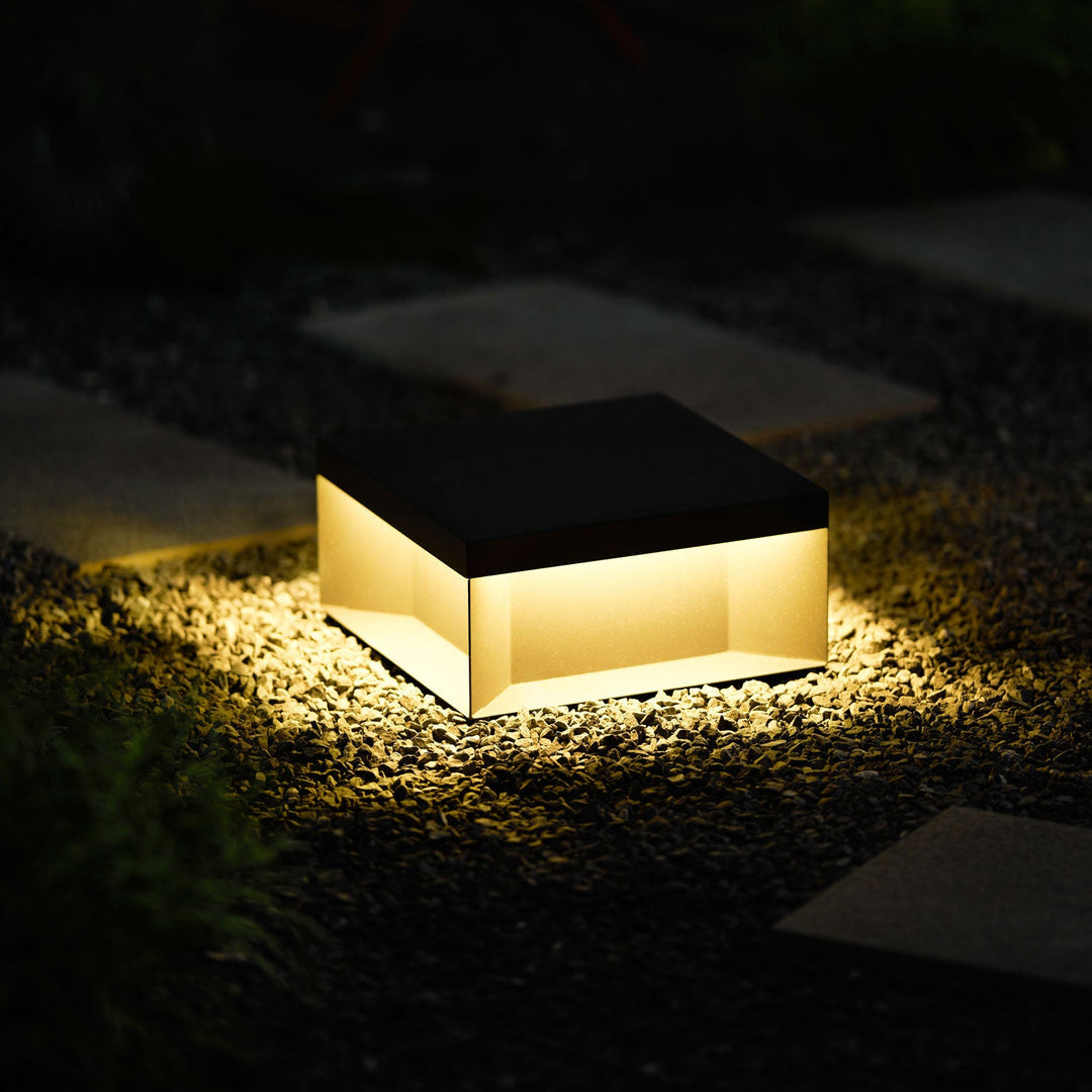 Svart Box Utomhus Postlampa