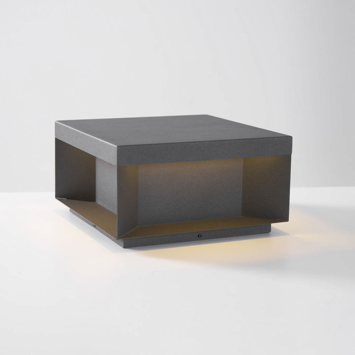 Svart Box Utomhus Postlampa