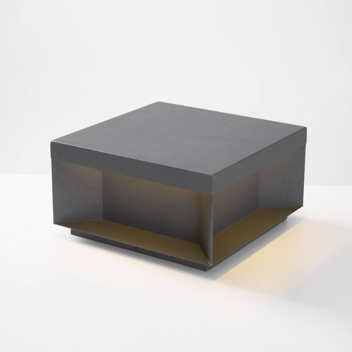 Svart Box Utomhus Postlampa