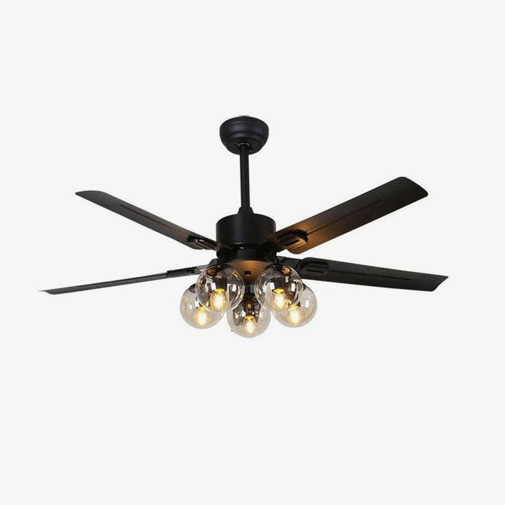 Svart Vintage Takfläkt Lampa
