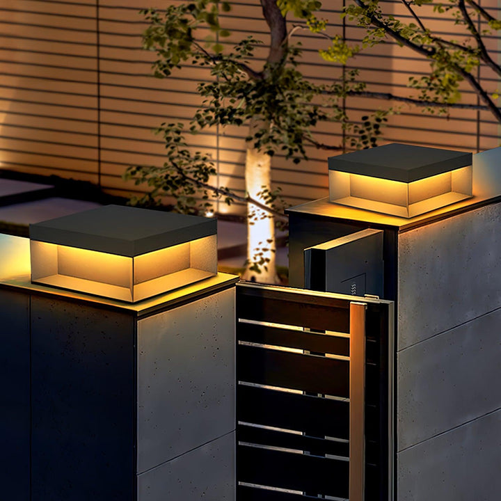 Svart Box Utomhus Postlampa