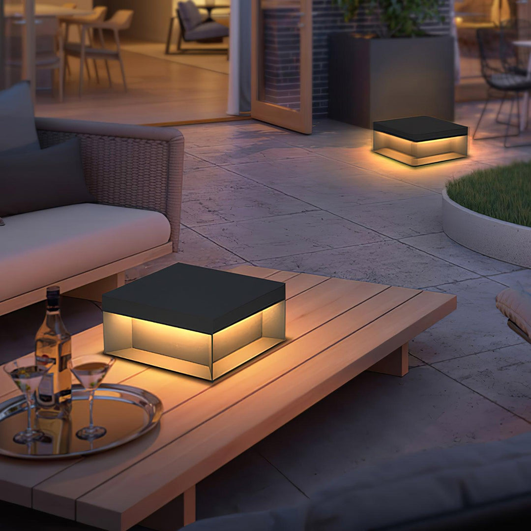 Svart Box Utomhus Postlampa