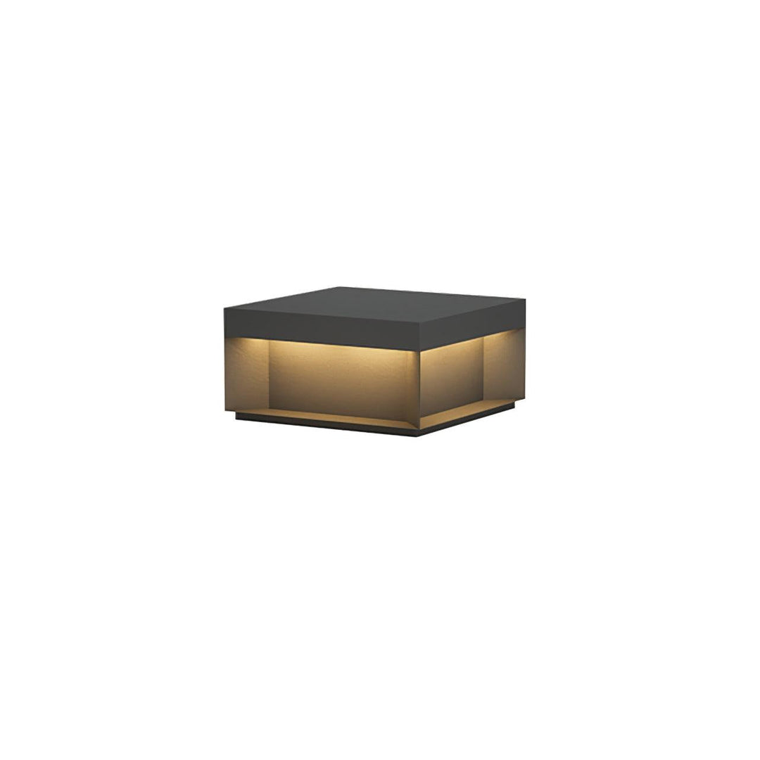Svart Box Utomhus Postlampa