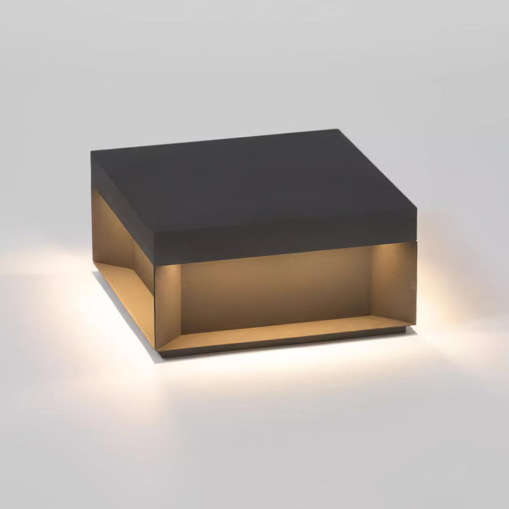 Svart Box Utomhus Postlampa