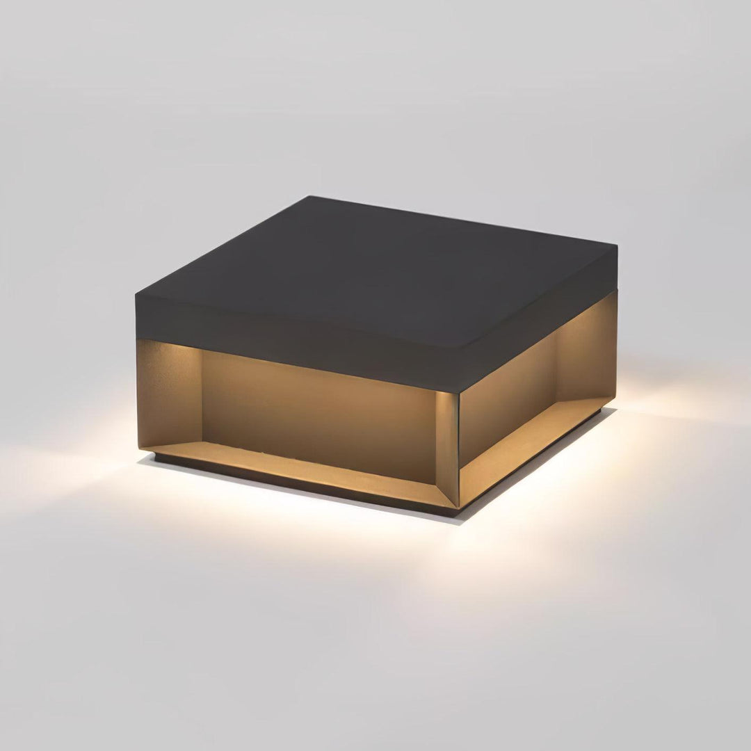 Svart Box Utomhus Postlampa