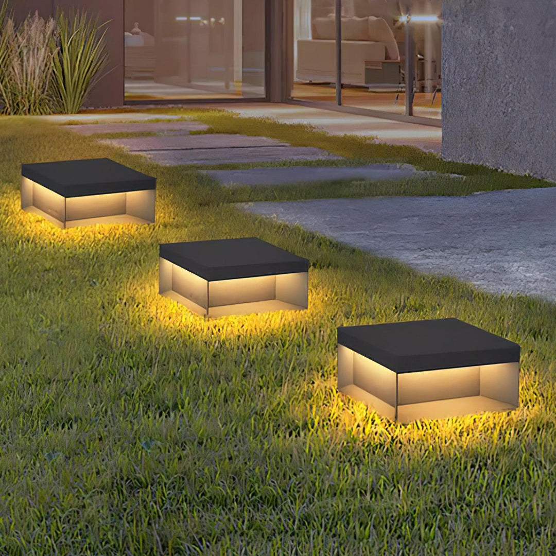 Svart Box Utomhus Postlampa