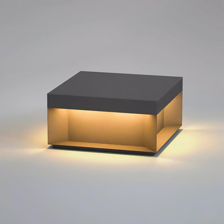 Svart Box Utomhus Postlampa
