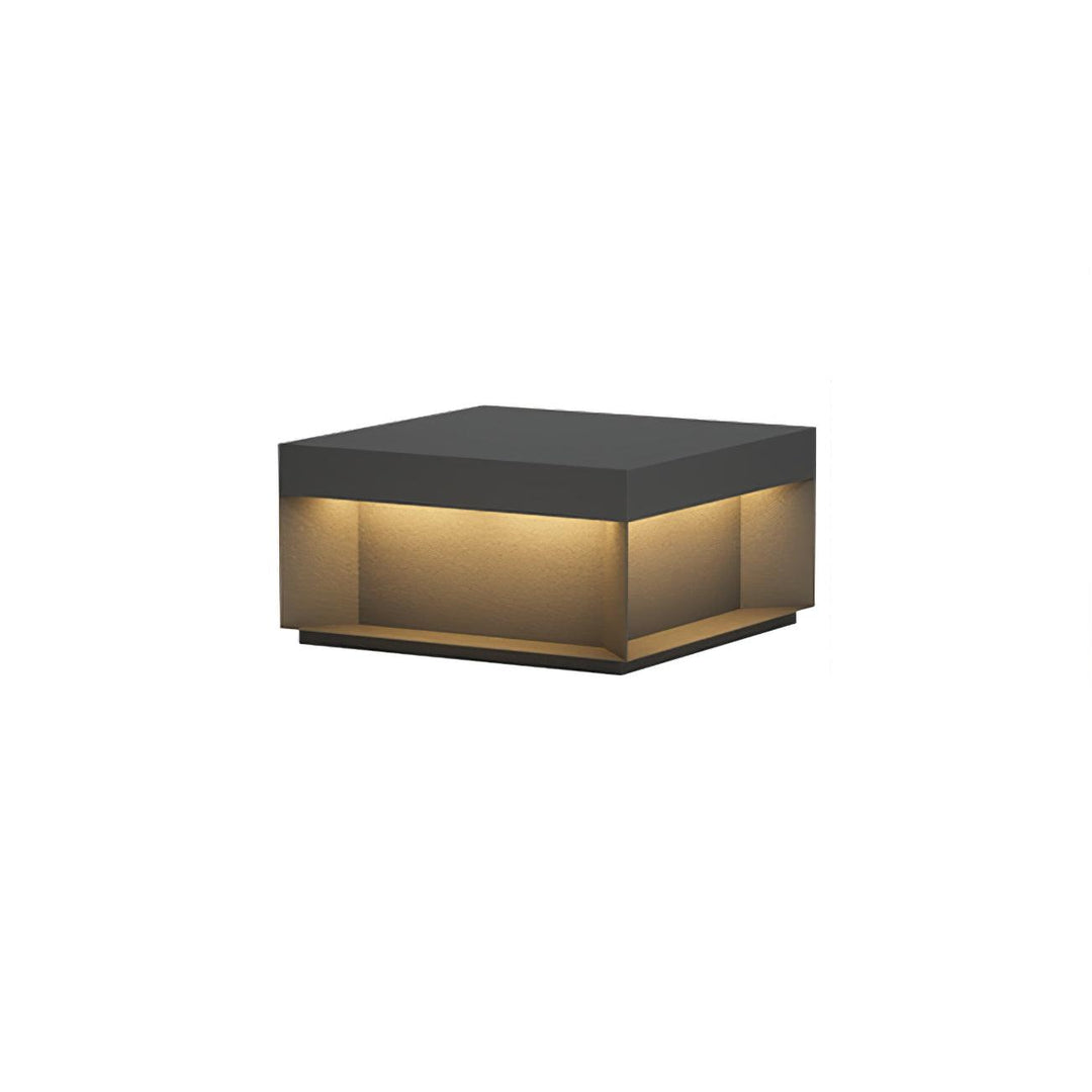Svart Box Utomhus Postlampa