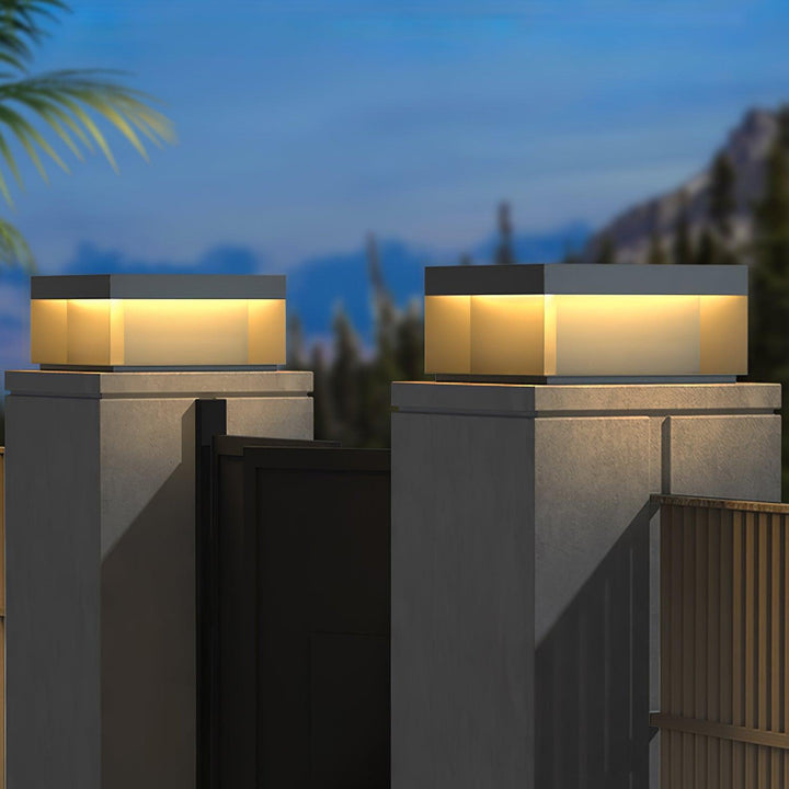 Svart Box Utomhus Postlampa